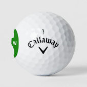 Moderne initiële pret groen geld aangepaste monogr golfballen (Logo)