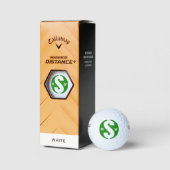 Moderne initiële pret groen geld aangepaste monogr golfballen (Verpakking)