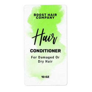 Moderne Ink Green Hair Care Product Labels