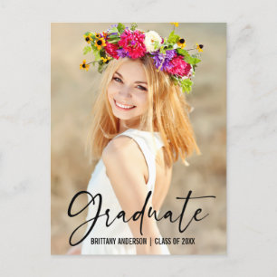 Moderne Ink Pen Kalligrafie Script Graduation Part Briefkaart