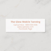 Moderne inkt Agate Mobile Spray Tan Mini Visitekaartje (Achterkant)