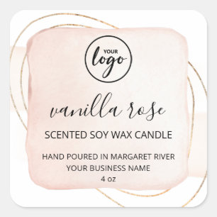 Moderne inkt Art Scented Soy Candle Labels