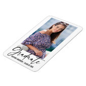 Moderne inkt Pen Calligrafie Afstuderen Aankondigi Magneet (Linkerzijde)