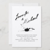 Moderne INKT Typografie FOTO Koppels Uitnodiging (Voorkant)