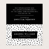 Moderne inktstippenpatroon dubbele loyaliteit visitekaartje (Buitenkant ongevouwen)