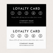Moderne inktstippenpatroon dubbele loyaliteit visitekaartje (Binnenkant ongevouwen)