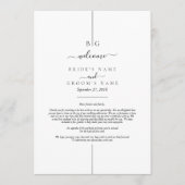 Moderne Inline Monogram Huwelijksroute Programmakaart (Voorkant)