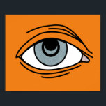 Moderne Insomniac Eye Pop Art Poster<br><div class="desc">Maak een gedurfde uitspraak met dit eigentijdse vermoeide poster, met een opvallend minimalistisch ontwerp met een levendige oranje achtergrond. Perfect voor slapelozen, nachtbrakers of liefhebbers van moderne pop kunst, dit stuk legt de essentie van moeheid en waakzaamheid op een visueel aantrekkelijke manier vast. Ideaal voor slaapkamers, kantoren of creatieve ruimtes....</div>