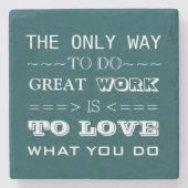 Moderne Inspirerend prijsopgave voor typografie Stenen Onderzetter (Voorkant)