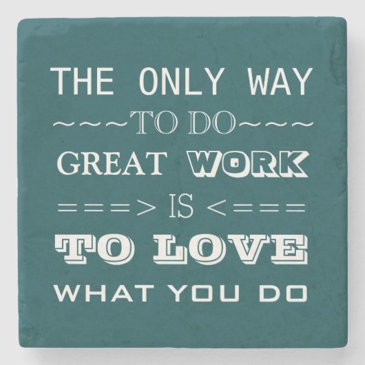 Moderne Inspirerend prijsopgave voor typografie Stenen Onderzetter (Voorkant)