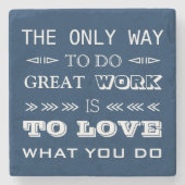 Moderne Inspirerend prijsopgave voor typografie Stenen Onderzetter (Voorkant)