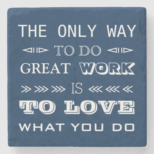 Moderne Inspirerend prijsopgave voor typografie Stenen Onderzetter (Voorkant)