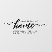 Moderne Inspirerende Huis Spreuk Zwarte Script  Raamsticker (Vel)