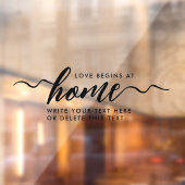 Moderne Inspirerende Huis Spreuk Zwarte Script  Raamsticker (Vel 2)