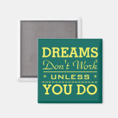 Moderne Inspirerende Typografie Quote Magneet (Voorkant / Achterkant)
