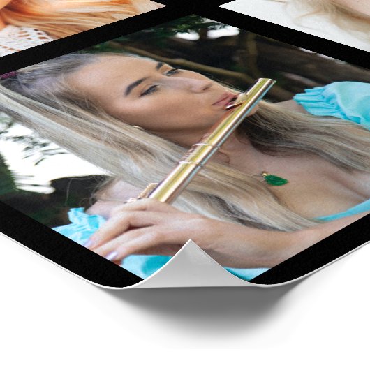 Moderne insta Afbeelding Collage Graduation Party Poster (Hoek)