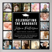 Moderne insta Afbeelding Collage Graduation Party Poster (Voorkant)