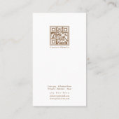 Moderne Instagram foto Elegant Beige Visitekaartje (Achterkant)