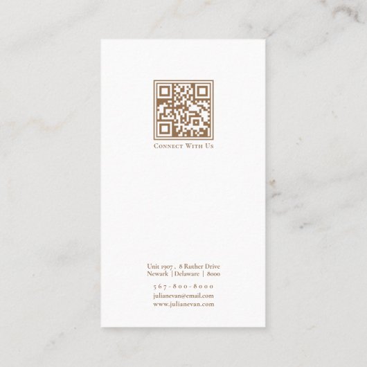 Moderne Instagram foto Elegant Beige Visitekaartje (Achterkant)