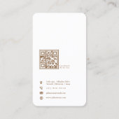 Moderne Instagram Fotocollage Beige Visitekaartje (Achterkant)