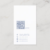 Moderne Instagram Fotocollage Blauwe Social Media Visitekaartje (Achterkant)