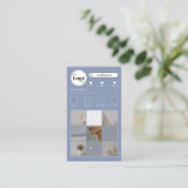 Moderne Instagram Fotocollage Blauwe Social Media Visitekaartje (Staand voorkant)