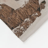 Moderne Instagram fotocollage | Zwart monogram Fleece Deken (Hoek)