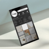 Moderne Instagram fotocollage zwart Visitekaartje