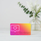 Moderne instagram Influencer-Visitekaartjes Visitekaartje (Staand voorkant)