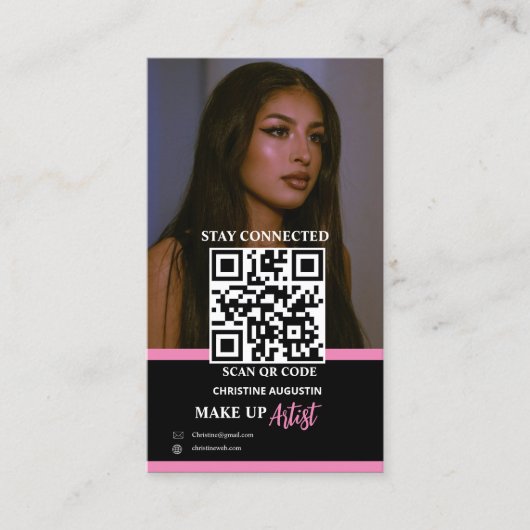 Moderne Instagram make-up artiest schoonheid kunst Contactkaartje (Voorkant)