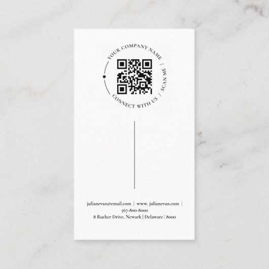 Moderne Instagram Professionele zwarte foto Visitekaartje (Achterkant)