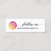 Moderne Instagram QR-code Mini Visitekaartje (Voorkant)