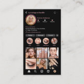 Moderne Instagram QR-code & Socials Roze Glittersc Visitekaartje (Voorkant)