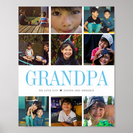 Moderne instagram Square Photo Collage | 9 Foto's Poster (Voorkant)