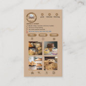 Moderne Instagram stijl Bakkerij Foto's toevoegen  Visitekaartje (Voorkant)