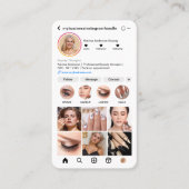 Moderne Instagram Stijl QR Code & Socials Schoonhe Visitekaartje (Voorkant)