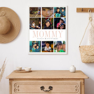 Moderne Instagram vierkante fotocollage   9 foto's Poster
