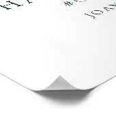 Moderne Instant Foto Koppel Hashtag Trouwen Poster (Hoek)