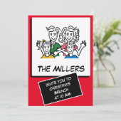 Moderne Instant Photo Christmas Brunch Kaart (Staand voorkant)