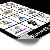 Moderne instant Photo Family Collage | Zwart Poster (Hoek)