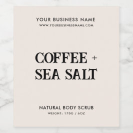 Moderne instantie schrobt elegant neutraal product wijn etiket