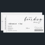 Moderne instapkaart verrassings nep vliegticket kaart<br><div class="desc">Dit is de perfecte manier om een verrassingsreis te geven voor elke gelegenheid!</div>