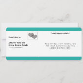 Moderne instapkaarten bestemming bruiloft uitnodig kaart (Achterkant)