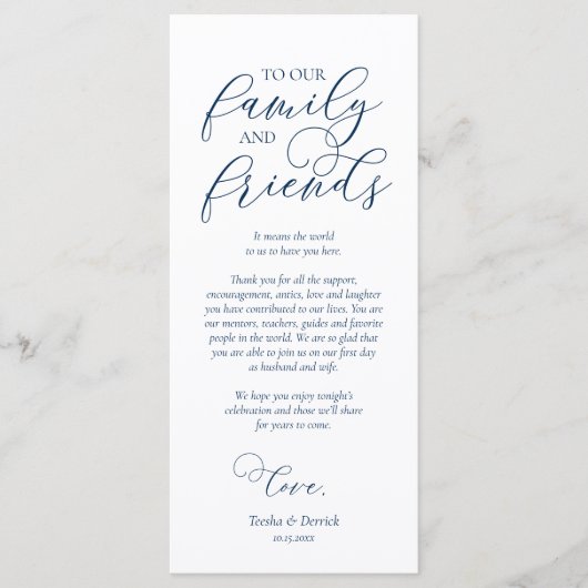 Moderne instelling voor inwendige locatie bedankt programmakaart (Voorkant)