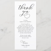 Moderne instelling voor inwendige locatie bedankt programmakaart (Voorkant)