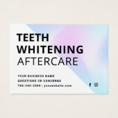 Moderne instructies voor het verwittigen van de ta visitekaartje (Voorkant)