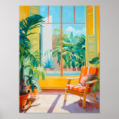 Moderne interieur schilderijen, Abstracte interieu Poster (Voorkant)
