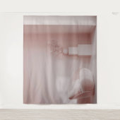 Moderne interieurachtergrond van roze kamer tapest wandkleed (Voorkant)
