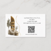 Moderne Interieurontwerp Bedrijfs QR Code Visitekaartje (Achterkant)