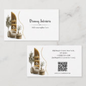 Moderne Interieurontwerp Bedrijfs QR Code Visitekaartje (Voorkant / Achterkant)